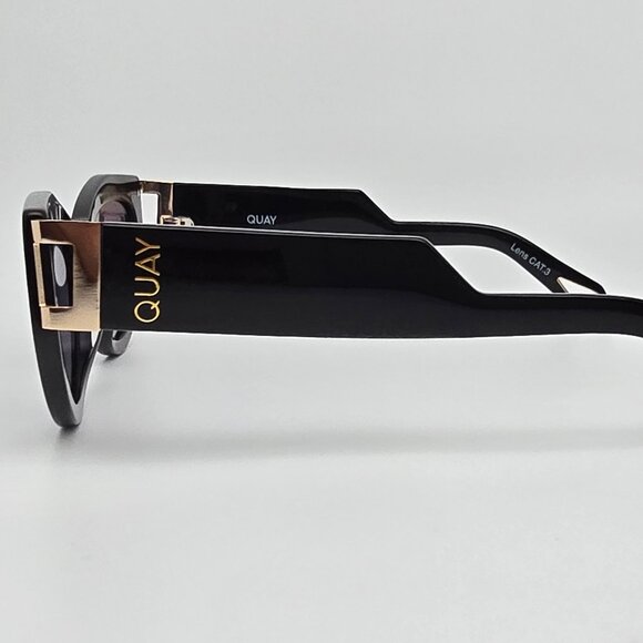 Quay Australia Mad Cute Black Frame Polarized Gradient Lens Cat Eye Sunglasses main image 13